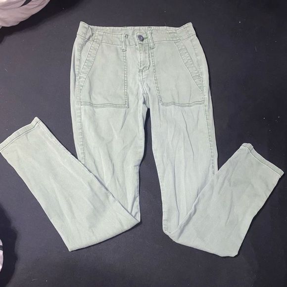 Anthropologie CAbi 🐾 Green Quest Cord Mid-Rise Classic Skinny Jeans Pants Sz 4 - Picture 3 of 8